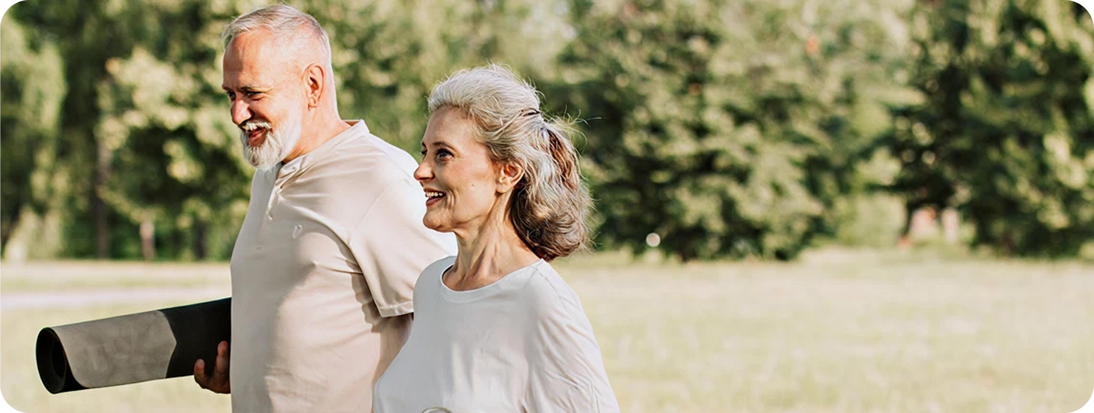 Active older adults outdoors