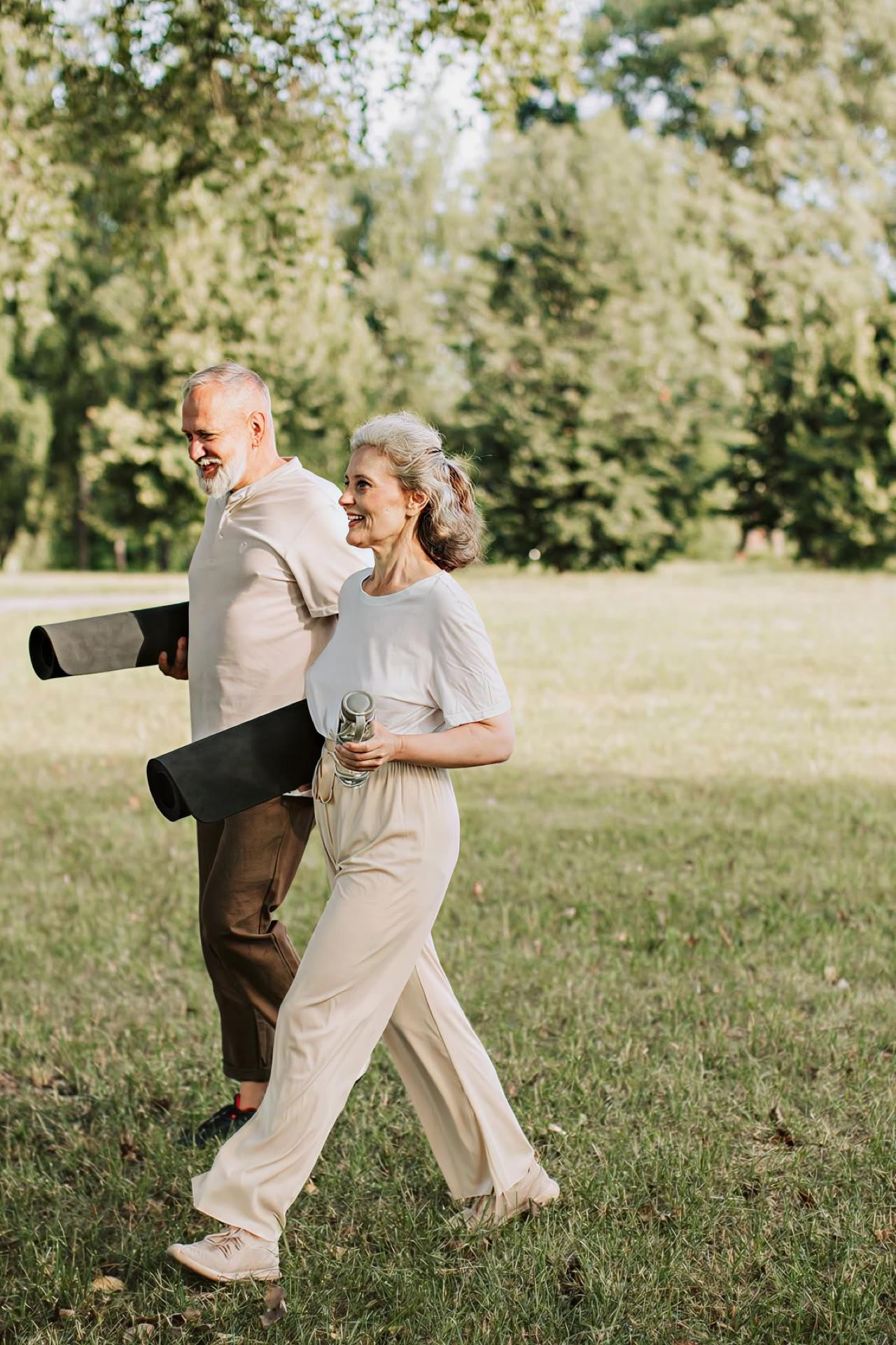 Active older adults outdoors